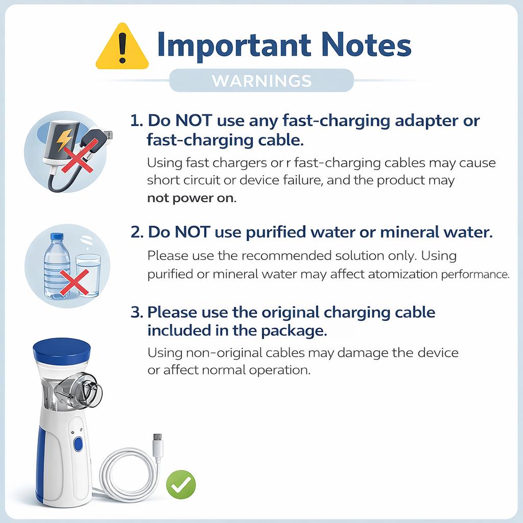 Ultrasonic Nebulizer Rechargeable Nebulizer Machine for Adults and Younger People, Portable Nebulizer with Two Modes