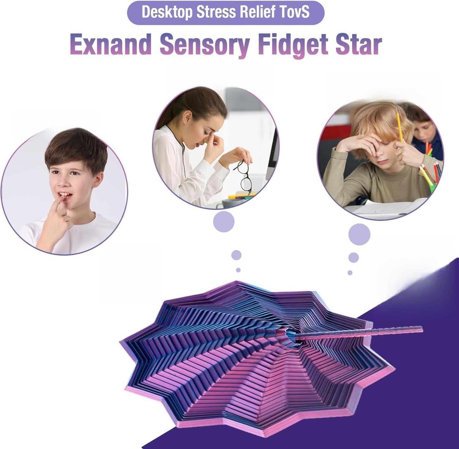 Sensory Stress-Relief Star with Handle—A Dual Visual and Auditory Experience: A Captivating Visual Stress-Relief Toy & Stress-Relief Toy
