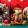 2026 New Christmas Gift Bags Zipper Design,Reusable Three-Dimensional Hollowed-Out Linen Fabric Christmas Gift bag，for Packaging Candies, Fruits and Small Toys