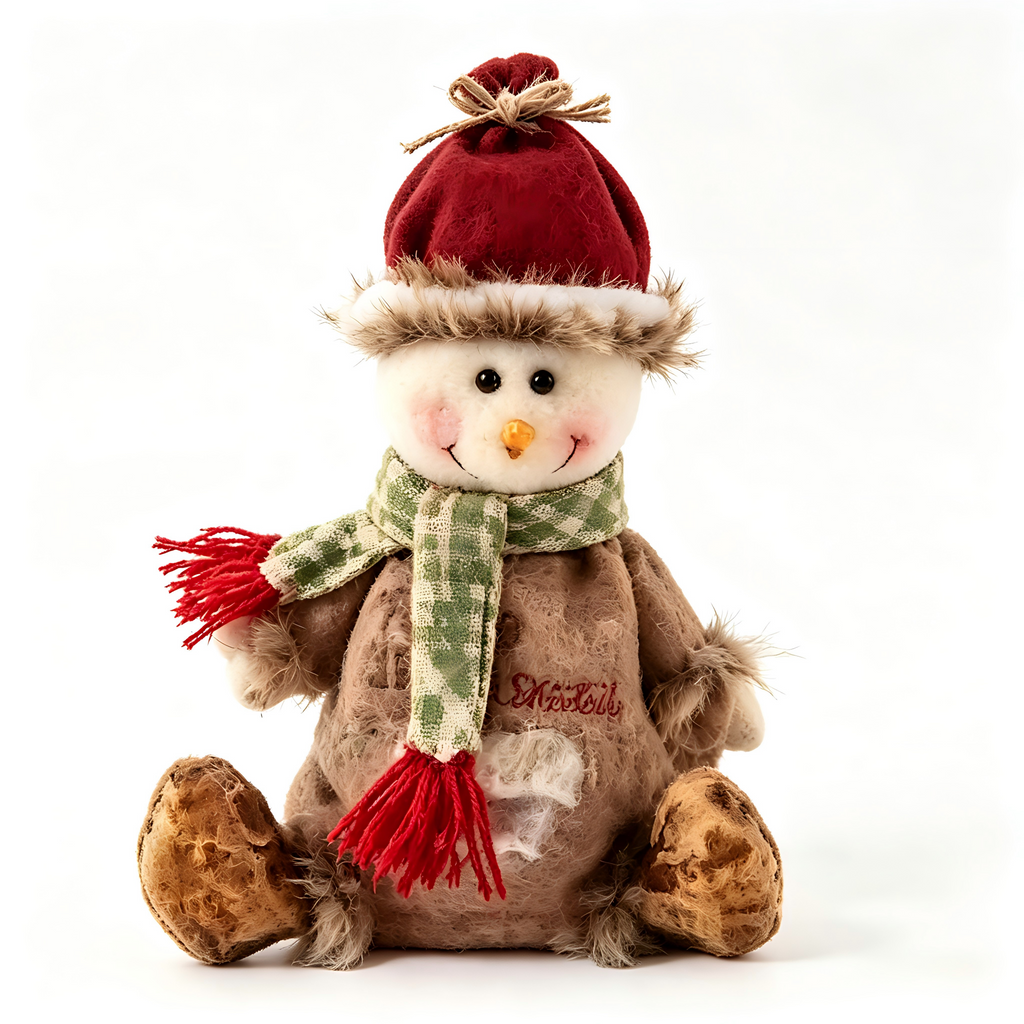 2026 New Christmas Gift Bags Zipper Design,Reusable Three-Dimensional Hollowed-Out Linen Fabric Christmas Gift bag，for Packaging Candies, Fruits and Small Toys