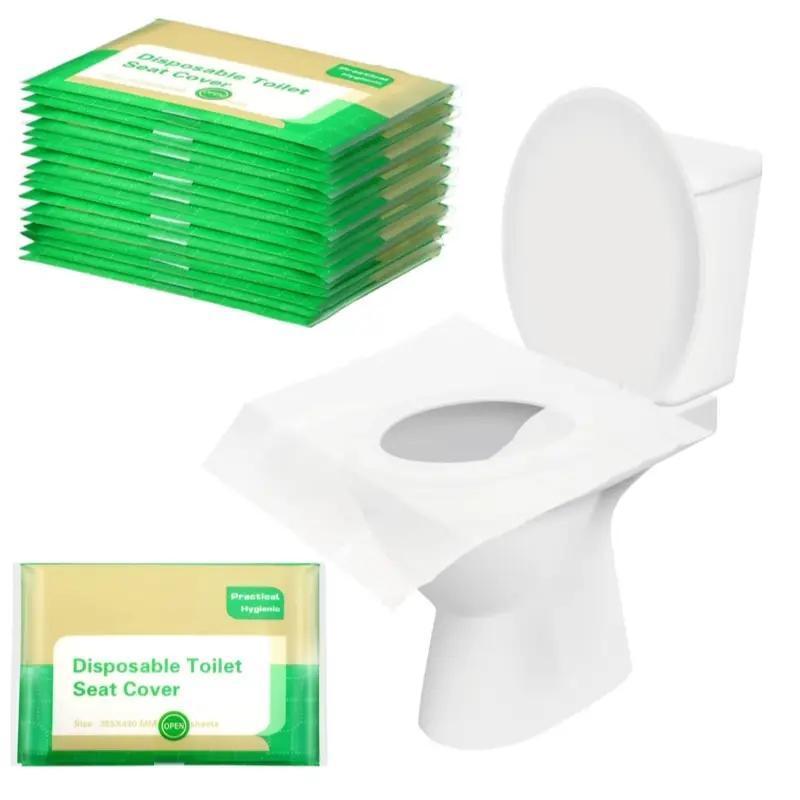 Disposable Toilet Seat Covers Paper (20 PCS) ,100% Biodegradable,Travel Accessories Public Restrooms,