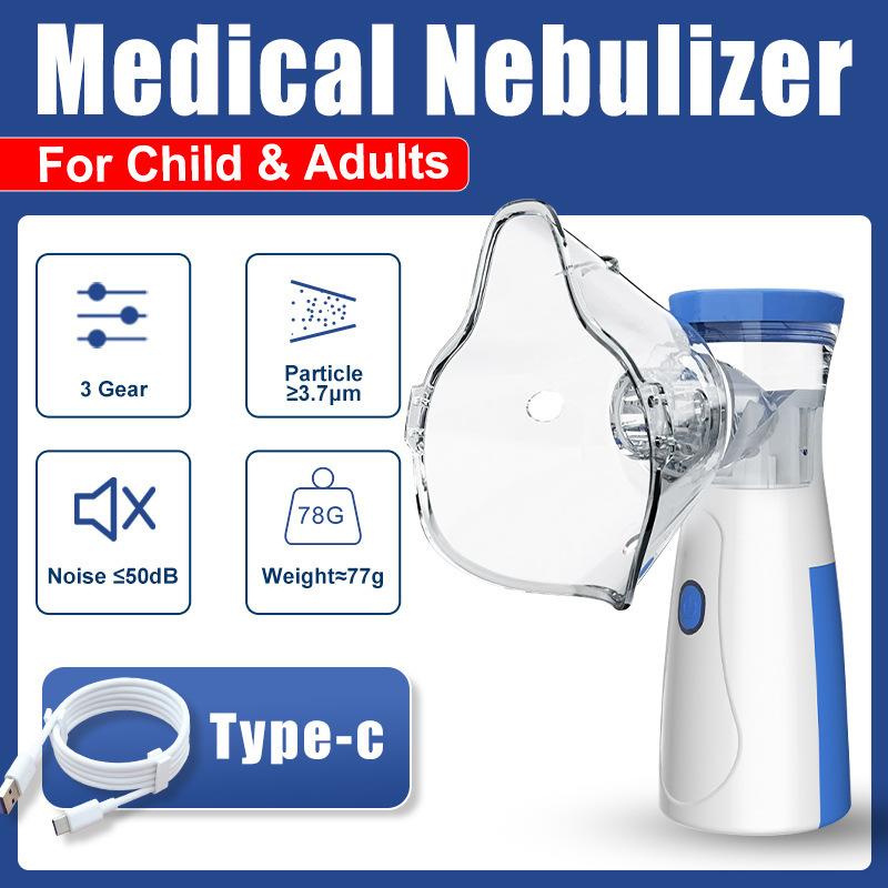 Ultrasonic Nebulizer Rechargeable Nebulizer Machine for Adults and Younger People, Portable Nebulizer with Two Modes