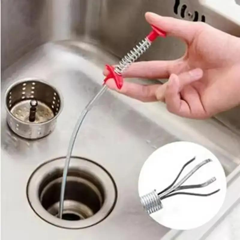 For Trash Pickup, Home and Kitchen Sinks, Drains, Toilets (78.74 inches) with 4 Claws Bendable Hose Pickup Aid, Flexible Gripper Picker Tool (Drain Clog Removal Tool)