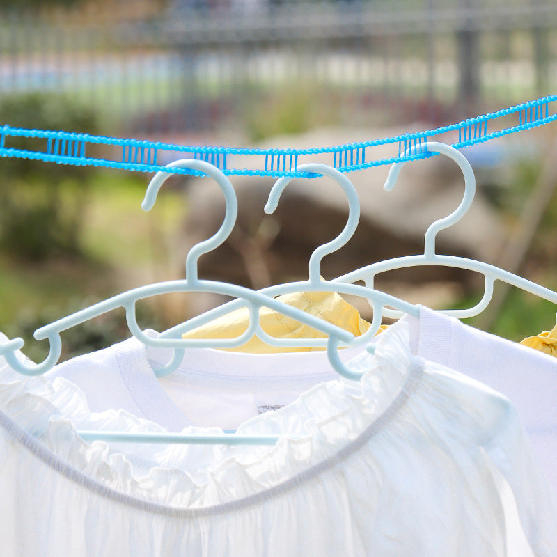 Clothesline,3 Pack Clotheslines for Outside, Adjustable Clothes line，Windproof Clothesline with Hooks, Indoor and Outdoor Laundry and Drying Lines,Ideal Camping & Travel Essentials (5 m/197 in)