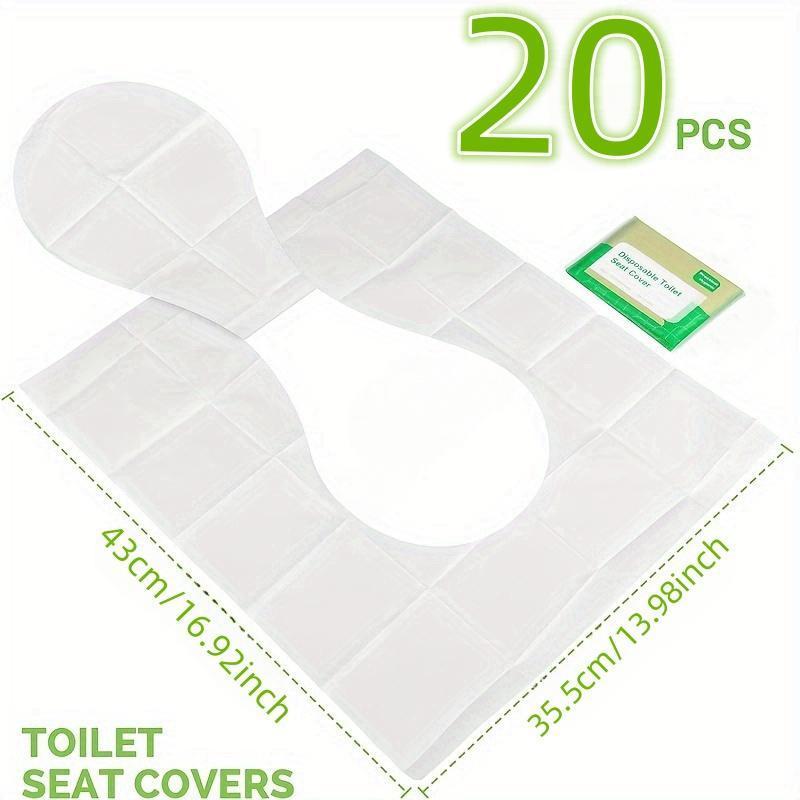 Disposable Toilet Seat Covers Paper (20 PCS) ,100% Biodegradable,Travel Accessories Public Restrooms,