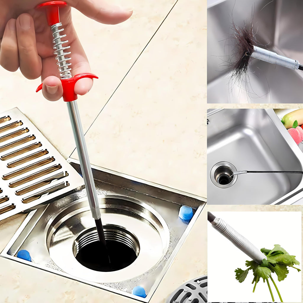 For Trash Pickup, Home and Kitchen Sinks, Drains, Toilets (78.74 inches) with 4 Claws Bendable Hose Pickup Aid, Flexible Gripper Picker Tool (Drain Clog Removal Tool)
