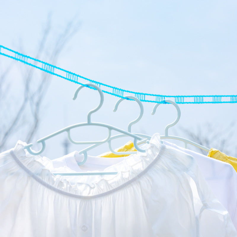 Clothesline,3 Pack Clotheslines for Outside, Adjustable Clothes line，Windproof Clothesline with Hooks, Indoor and Outdoor Laundry and Drying Lines,Ideal Camping & Travel Essentials (5 m/197 in)