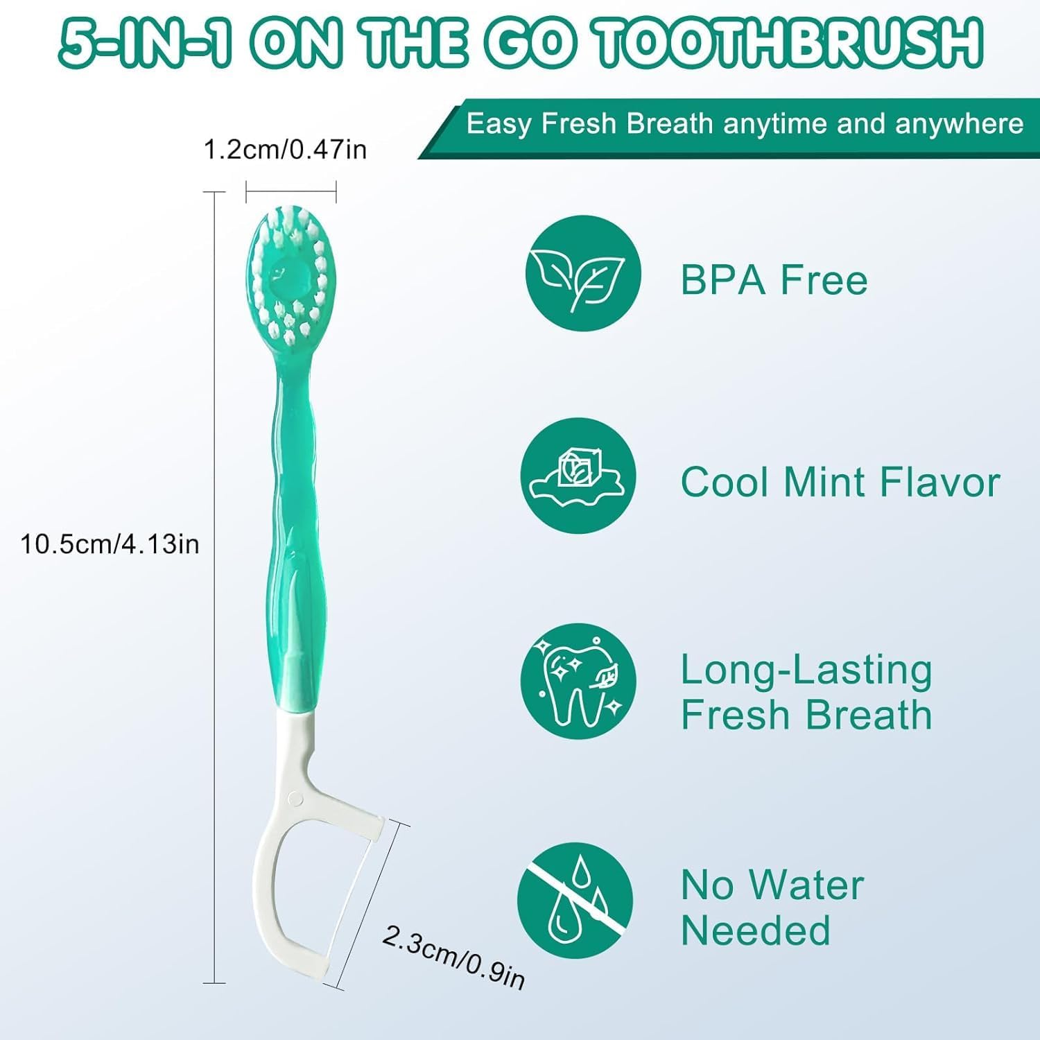 Small Toothbrush Disposable Toothpaste,Tongue Scrapers,Floss and Pick.Travel Pack For 26 Count.