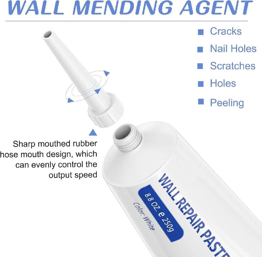 Drywall Patch Repair Kit 250g Wall Mending Agent Multi-functional Quick-drying Paste Adhesive Heavy Duty Concrete Sealant Waterproof Self-adhesive for White Walls