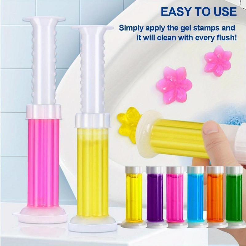 Toilet Bowl Cleaner | Flowery Floral Toilet Bowl Cleaner Stamp | Removes Scale and Stains, Freshens Air | Deodorizing Cleaner | 6 Stamps, Buy One, Get One Free