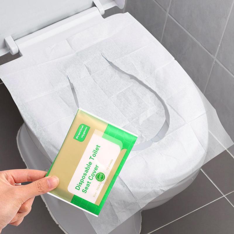 Disposable Toilet Seat Covers Paper (20 PCS) ,100% Biodegradable,Travel Accessories Public Restrooms,