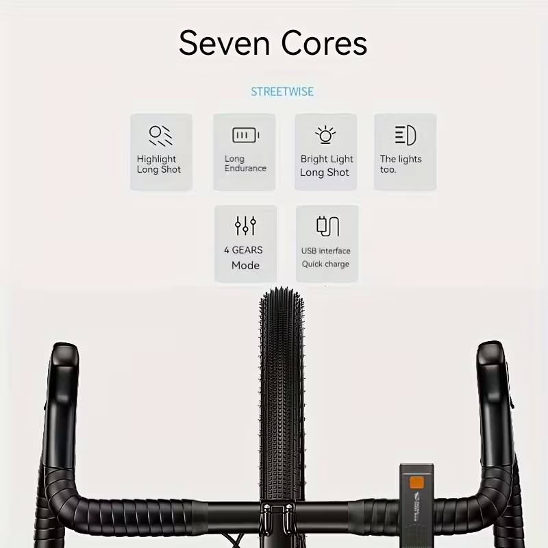 1 PC LED Bike Light, Type-C Rechargeable Bicycle Lights, Ultra Light Bicycle Headlight, 4 Modes MTB Bicycle Light Front, Powerful Bright Bike Lights for Outdoor Road Mountain Biking