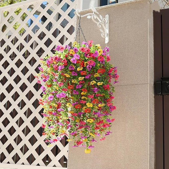 (Daisies) Artificial decorative flowers, artificial eucalyptus leaves, UV-resistant realistic decorative flowers, home and garden decor, home ornaments
