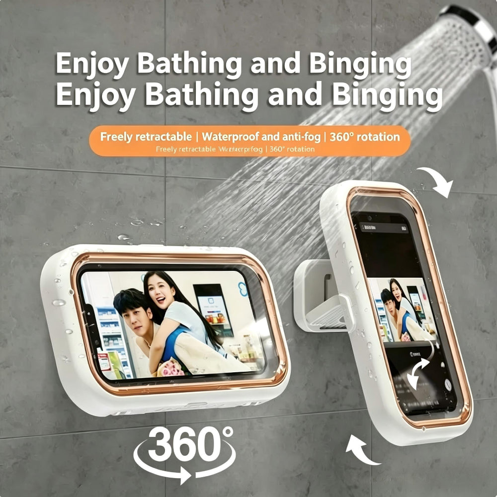 Waterproof phone case for bathroom