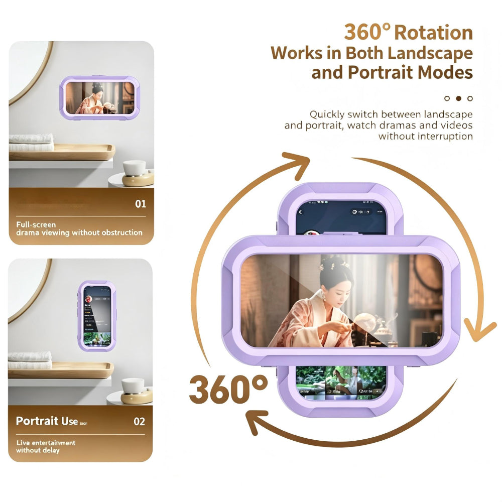 Waterproof phone case for bathroom