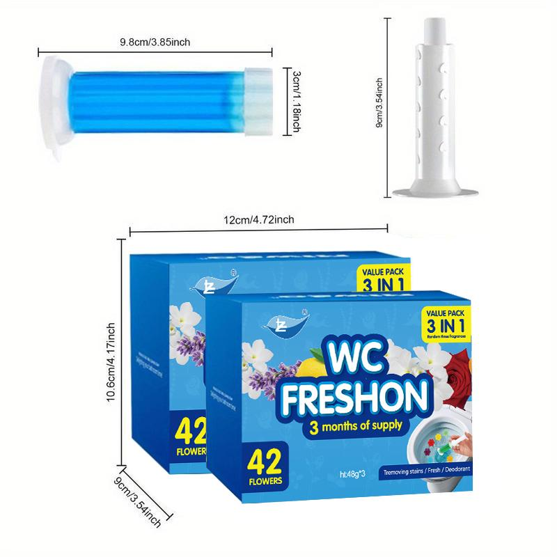 Toilet Bowl Cleaner | Flowery Floral Toilet Bowl Cleaner Stamp | Removes Scale and Stains, Freshens Air | Deodorizing Cleaner | 6 Stamps, Buy One, Get One Free