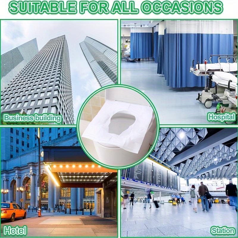 Disposable Toilet Seat Covers Paper (20 PCS) ,100% Biodegradable,Travel Accessories Public Restrooms,