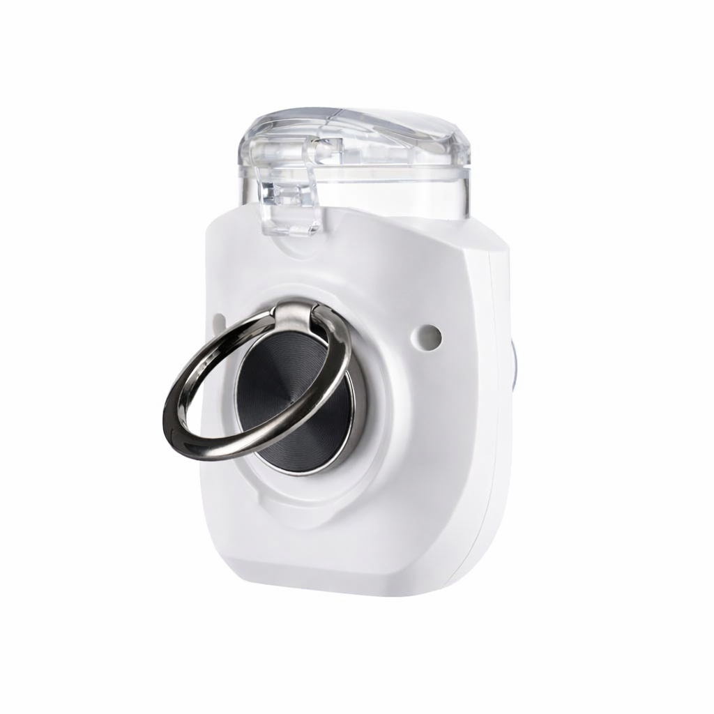 Handheld Ultrasonic Mesh Nebulizer, Portable Rechargeable Home Nebulizer with Face Mask & Mouthpiece, Compact Self-Cleaning Design for Travel and Daily Respiratory Support