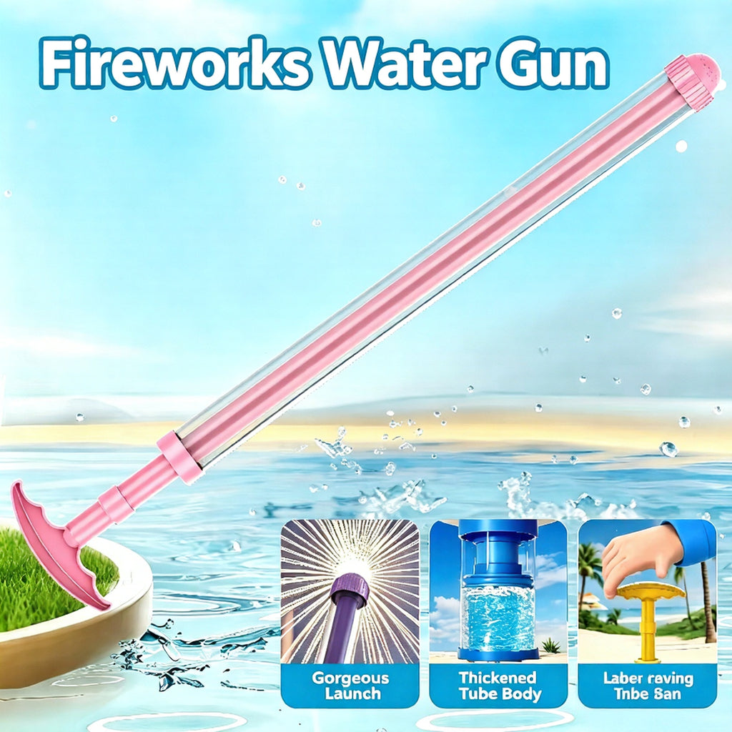 Pink Retractable Water Squirter — Summer Outdoor Pool & Beach Water Play Toy