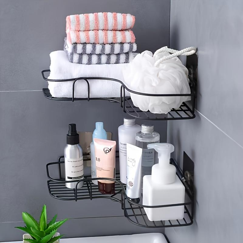 Stainless Steel Corner Bathroom Storage Rack No Punching Bathroom Storage Rack Toilet Bathroom Wall Triangle Rack