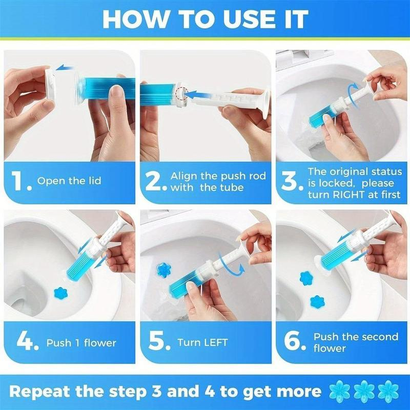 Toilet Bowl Cleaner | Flowery Floral Toilet Bowl Cleaner Stamp | Removes Scale and Stains, Freshens Air | Deodorizing Cleaner | 6 Stamps, Buy One, Get One Free