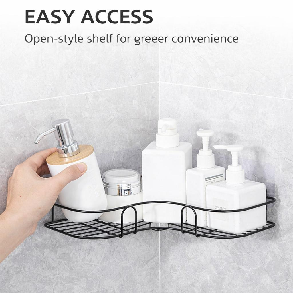 Stainless Steel Corner Bathroom Storage Rack No Punching Bathroom Storage Rack Toilet Bathroom Wall Triangle Rack